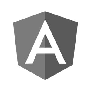 Angular front-end development technology icon representing scalable single-page applications and modern user interfaces