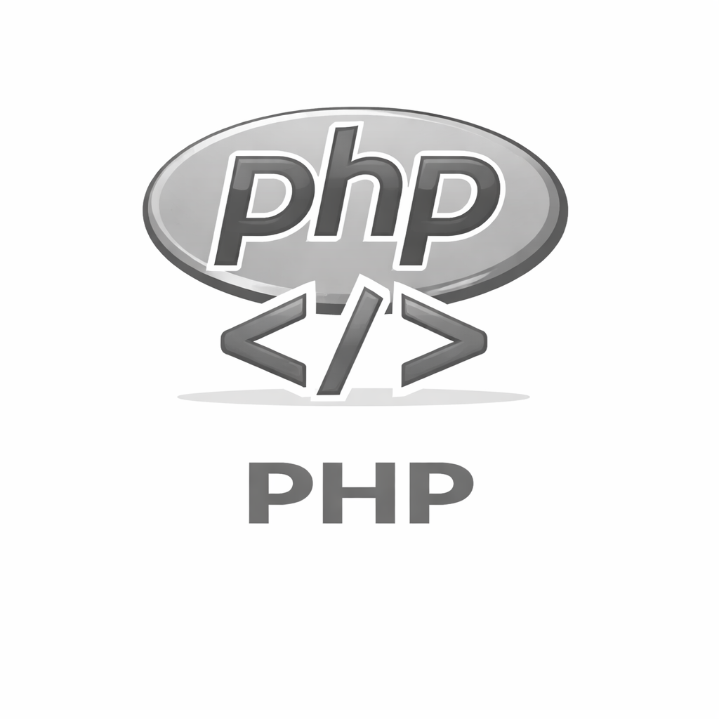 PHP web development technology icon representing backend programming, server-side scripting, and scalable web applications