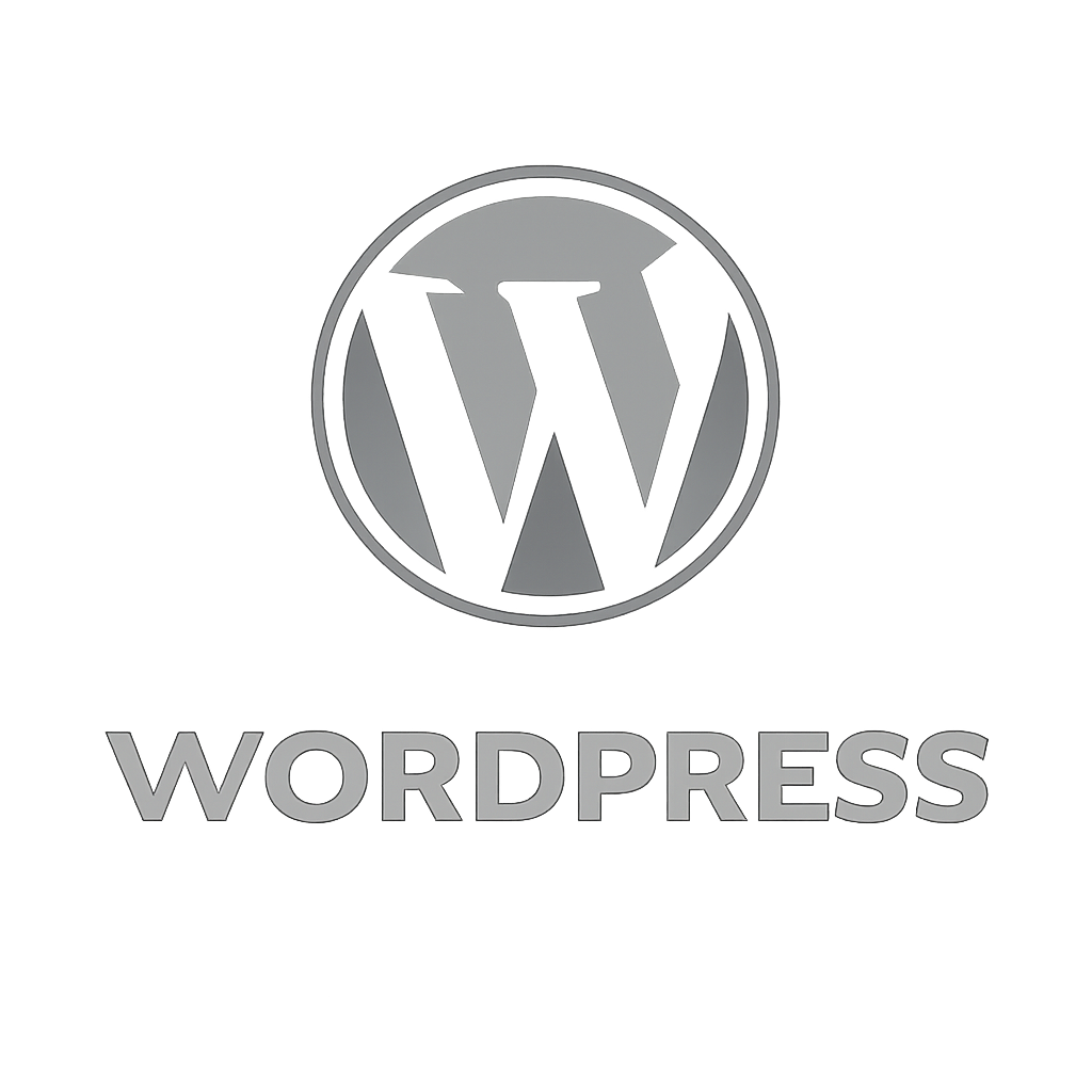 WordPress development technology icon representing custom website development, theme customization, and plugin integration